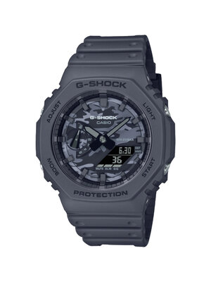 CASIO G-SHOCK นาฬิกาข้อมือ นาฬิกากันน้ำ นาฬิกาของแท้ ประกันศูนย์ CMG 1 ปี รุ่น GA-2100CA-8A นาฬิกาสีเทา