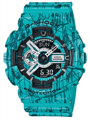 CASIO G-SHOCK นาฬิกาข้อมือ นาฬิกากันน้ำ นาฬิกาของแท้ ประกันศูนย์ CMG 1 ปี รุ่น GA-110SL-3A นาฬิกาสีเขียว