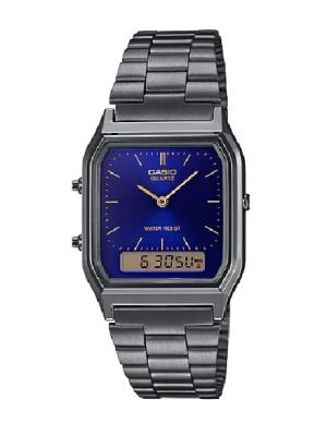 CASIO นาฬิกาคาสิโอ นาฬิกาข้อมือ นาฬิกากันน้ำ นาฬิกาของแท้ ประกันศูนย์ CMG 1 ปี รุ่น AQ-230GG-2A นาฬิกาสีน้ำเงิน