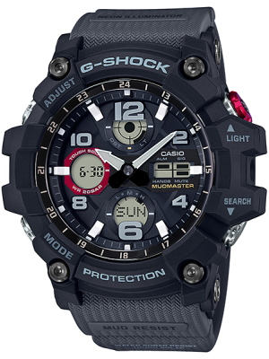CASIO G-SHOCK นาฬิกาข้อมือ นาฬิกากันน้ำ นาฬิกาของแท้ ประกันศูนย์ CMG 1 ปี รุ่น GSG-100-1A8 นาฬิกาสีดำ