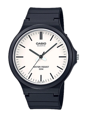 CASIO นาฬิกาคาสิโอ นาฬิกาข้อมือ นาฬิกากันน้ำ นาฬิกาของแท้ ประกันศูนย์ CMG 1 ปี รุ่น MW-240-7E นาฬิกาสีดำ