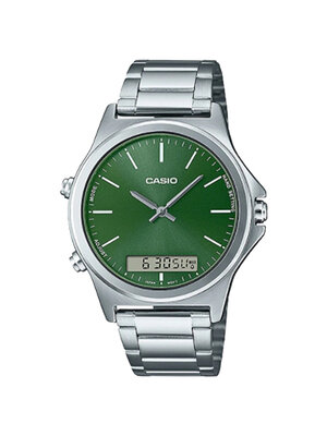 CASIO MID YEAR SALE นาฬิกาข้อมือ พร้อมส่ง นาฬิกากันน้ำ นาฬิกาของแท้ ประกันศูนย์ CMG 1 ปี รุ่น MTP-VC01D-3E นาฬิกาสีเงิน