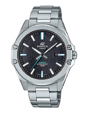 CASIO นาฬิกาคาสิโอ นาฬิกาข้อมือ นาฬิกากันน้ำ นาฬิกาของแท้ ประกันศูนย์ CMG 1 ปี รุ่น EFR-S107D-1A นาฬิกาสีเงิน