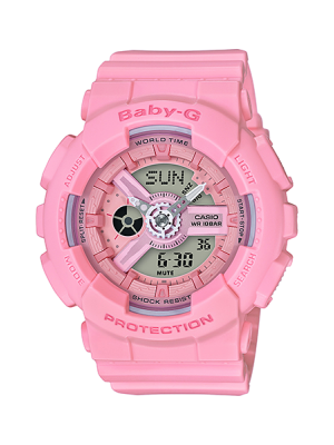CASIO MID YEAR SALE BABY-G พร้อมส่ง นาฬิกาข้อมือ นาฬิกากันน้ำ นาฬิกาของแท้ ประกันศูนย์ CMG 1 ปี รุ่น BA-110-4A1 นาฬิกาสีชมพู