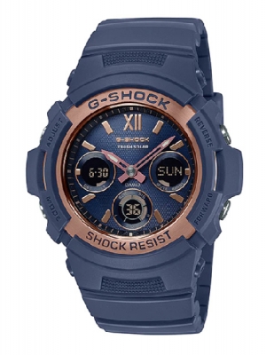 CASIO G-SHOCK นาฬิกาข้อมือ นาฬิกากันน้ำ นาฬิกาของแท้ ประกันศูนย์ CMG 1 ปี รุ่น AWR-M100SNR-2A นาฬิกาสีน้ำเงิน