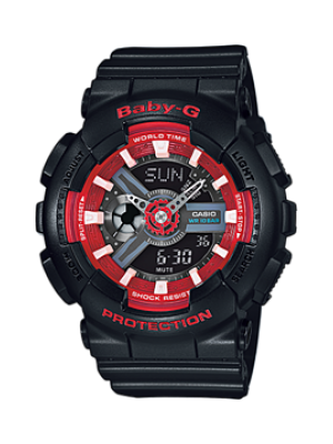 CASIO BABY-G นาฬิกาข้อมือ นาฬิกากันน้ำ นาฬิกาของแท้ ประกันศูนย์ CMG 1 ปี รุ่น BA-110SN-1A นาฬิกาสีดำ