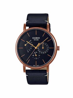 CASIO นาฬิกาคาสิโอ นาฬิกาข้อมือ นาฬิกากันน้ำ นาฬิกาของแท้ ประกันศูนย์ CMG 1 ปี รุ่น MTP-E320RL-1E นาฬิกาสีดำ