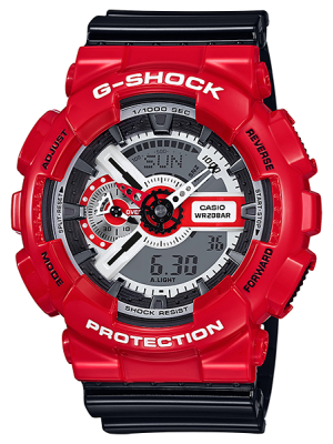 CASIO G-SHOCK นาฬิกาข้อมือ นาฬิกากันน้ำ นาฬิกาของแท้ ประกันศูนย์ CMG 1 ปี รุ่น GA-110RD-4A นาฬิกาสีแดง