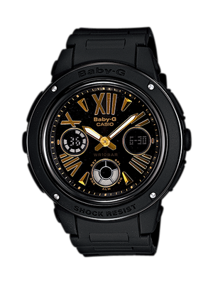 CASIO BABY-G นาฬิกาข้อมือ นาฬิกากันน้ำ นาฬิกาของแท้ ประกันศูนย์ CMG 1 ปี รุ่น BGA-153-1B นาฬิกาสีดำ