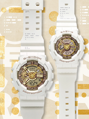 CASIO LOVESET นาฬิกาข้อมือ นาฬิกากันน้ำ นาฬิกาของแท้ ประกันศูนย์ CMG 1 ปี รุ่น LOV-22A-7A นาฬิกาสีขาว