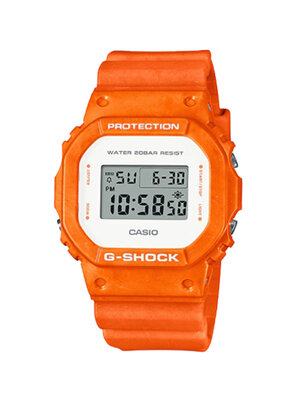 CASIO G-SHOCK นาฬิกาข้อมือ นาฬิกากันน้ำ นาฬิกาของแท้ ประกันศูนย์ CMG 1 ปี รุ่น DW-5600WS-4D นาฬกาสีส้ม