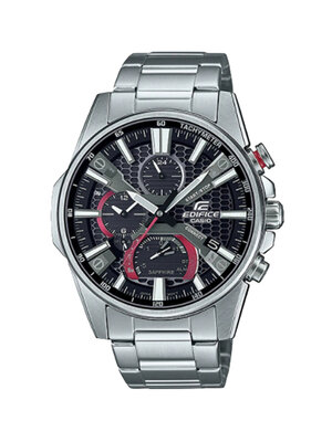 CASIO EDIFICE นาฬิกาข้อมือ นาฬิกากันน้ำ นาฬิกาของแท้ ประกันศูนย์ CMG 1 ปี รุ่น EQB-1200D-1A นาฬิกาสีเงิน