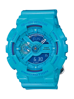 CASIO G-SHOCK นาฬิกาข้อมือ นาฬิกากันน้ำ นาฬิกาของแท้ ประกันศูนย์ CMG 1 ปี รุ่น GMA-S110CC-2 นาฬิกาสีฟ้า