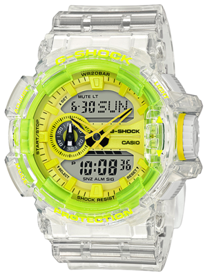 CASIO MID YEAR SALE G-SHOCK นาฬิกาข้อมือ นาฬิกากันน้ำ นาฬิกาของแท้ ประกันศูนย์ CMG 1 ปี รุ่น GA-400SK-1A9 นาฬิกาสีใส