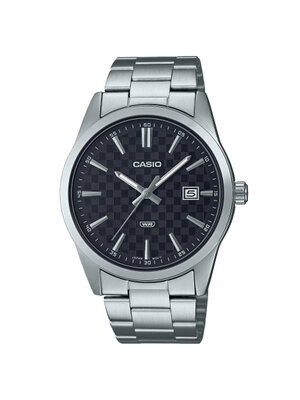 CASIO นาฬิกาคาสิโอ นาฬิกาข้อมือ นาฬิกากันน้ำ นาฬิกาของแท้ ประกันศูนย์ CMG 1 ปี รุ่น MTP-VD03D-1A นาฬิกาสีเงิน