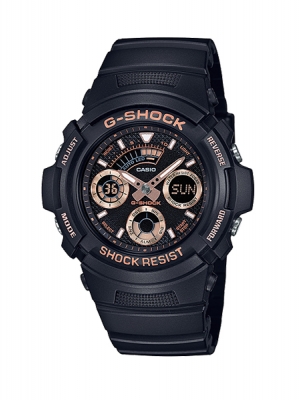 CASIO G-SHOCK นาฬิกาข้อมือ นาฬิกากันน้ำ นาฬิกาของแท้ ประกันศูนย์ CMG 1 ปี รุ่น AW-591GBX-1A4 นาฬิกาสีดำ