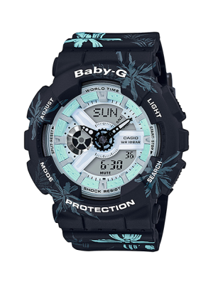 CASIO BABY-G นาฬิกาข้อมือ นาฬิกากันน้ำ นาฬิกาของแท้ ประกันศูนย์ CMG 1 ปี รุ่น BA-110CF-1A นาฬิกาสีดำ