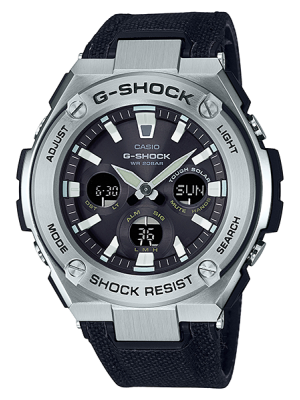 CASIO G-SHOCK นาฬิกาข้อมือ นาฬิกากันน้ำ นาฬิกาของแท้ ประกันศูนย์ CMG 1 ปี รุ่น GST-S130C-1A นาฬิกาสีเงิน