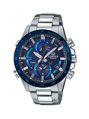 CASIO EDIFICE นาฬิกาข้อมือ นาฬิกากันน้ำ นาฬิกาของแท้ ประกันศูนย์ CMG 1 ปี รุ่น EQB-900DB-2A นาฬิกาสีเงิน