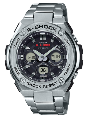 CASIO G-SHOCK นาฬิกาข้อมือ นาฬิกากันน้ำ นาฬิกาของแท้ ประกันศูนย์ CMG 1 ปี รุ่น GST-S310D-1A นาฬิกาสีเงิน