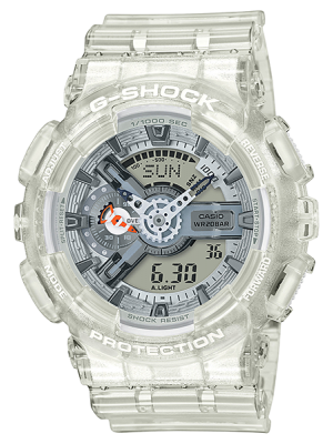 CASIO G-SHOCK นาฬิกาข้อมือ นาฬิกากันน้ำ นาฬิกาของแท้ ประกันศูนย์ CMG 1 ปี รุ่น GA-110CR-7A นาฬิกาสีใส