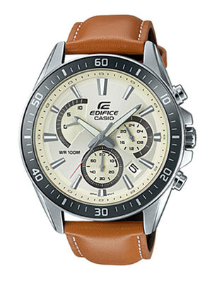CASIO EDIFICE นาฬิกาข้อมือ นาฬิกากันน้ำ นาฬิกาของแท้ ประกันศูนย์ CMG 1 ปี รุ่น EFR-552L-7A นาฬิกาสีน้ำตาล