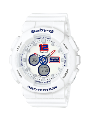 CASIO BABY-G นาฬิกาข้อมือ นาฬิกากันน้ำ นาฬิกาของแท้ ประกันศูนย์ CMG 1 ปี รุ่น BA-120TR-7B นาฬิกาสีขาว