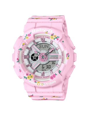 CASIO BABY-G นาฬิกาข้อมือ นาฬิกากันน้ำ นาฬิกาของแท้ ประกันศูนย์ CMG 1 ปี รุ่น BA-110LSB-4A นาฬิกาสีชมพู