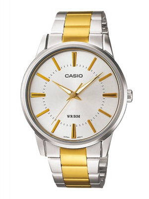 CASIO นาฬิกาคาสิโอ นาฬิกาข้อมือ นาฬิกากันน้ำ นาฬิกาของแท้ ประกันศูนย์ CMG 1 ปี รุ่น MTP-1303SG-7A นาฬิกาสีทอง