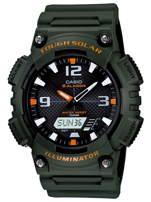 CASIO นาฬิกาคาสิโอ นาฬิกาข้อมือ นาฬิกากันน้ำ นาฬิกาของแท้ ประกันศูนย์ CMG 1 ปี รุ่น AQ-S810W-3A นาฬิกาสีเขียว