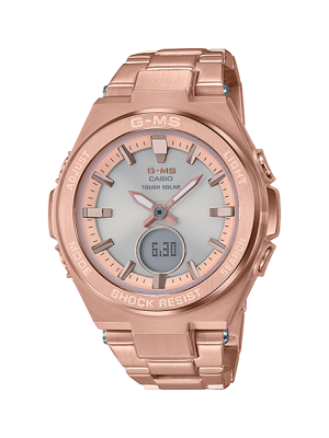 CASIO G-MS นาฬิกาข้อมือ นาฬิกากันน้ำ นาฬิกาของแท้ ประกันศูนย์ CMG 1 ปี รุ่น MSG-S200DG-4A นาฬิกาสีชมพู