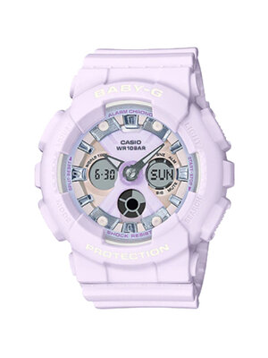 CASIO BABY-G นาฬิกาข้อมือ นาฬิกากันน้ำ นาฬิกาของแท้ ประกันศูนย์ CMG 1 ปี รุ่น BA-130WP-6A นาฬิกาสีม่วง
