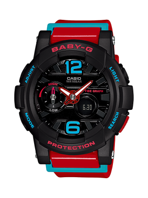 CASIO BABY-G นาฬิกาข้อมือ นาฬิกากันน้ำ นาฬิกาของแท้ ประกันศูนย์ CMG 1 ปี รุ่น BGA-180-4B นาฬิกาสีแดง