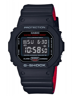 CASIO MID YEAR SALE G-SHOCK นาฬิกาข้อมือ นาฬิกากันน้ำ นาฬิกาของแท้ ประกันศูนย์ CMG 1 ปี รุ่น DW-5600UHR-1D นาฬิกาสีดำ