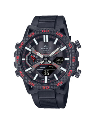 CASIO EDIFICE นาฬิกาข้อมือ นาฬิกากันน้ำ นาฬิกาของแท้ ประกันศูนย์ CMG 1 ปี รุ่น ECB-2000PB-1A นาฬิกาสีดำ