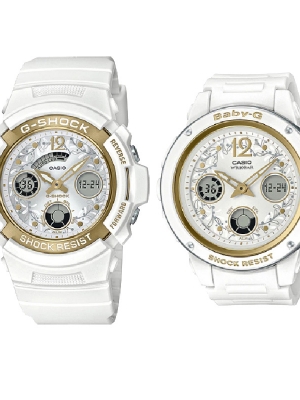CASIO LOVESET นาฬิกาข้อมือ นาฬิกากันน้ำ นาฬิกาของแท้ ประกันศูนย์ CMG 1 ปี รุ่น LOV-19A-7A นาฬิกาสีขาว
