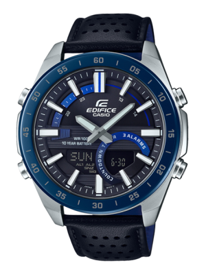 CASIO EDIFICE นาฬิกาข้อมือ นาฬิกากันน้ำ นาฬิกาของแท้ ประกันศูนย์ CMG 1 ปี รุ่น ERA-120BL-2A นาฬิกาสีดำ