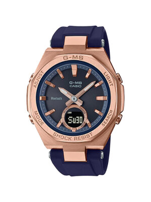 CASIO G-MS นาฬิกาข้อมือ นาฬิกากันน้ำ นาฬิกาของแท้ ประกันศูนย์ CMG 1 ปี รุ่น MSG-B100G-2A นาฬิกาสีน้ำเงิน