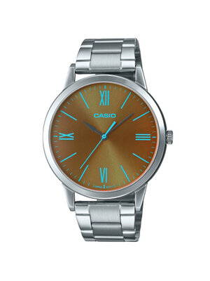 CASIO นาฬิกาคาสิโอ นาฬิกาข้อมือ นาฬิกากันน้ำ นาฬิกาของแท้ ประกันศูนย์ CMG 1 ปี รุ่น MTP-E600D-1B นาฬิกาสีเงิน