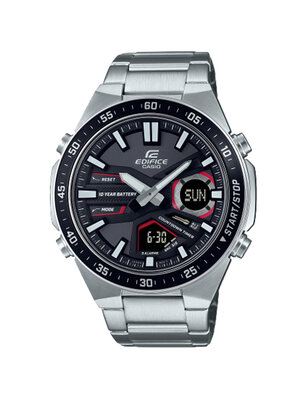 CASIO EDIFICE นาฬิกาข้อมือ นาฬิกากันน้ำ นาฬิกาของแท้ ประกันศูนย์ CMG 1 ปี รุ่น EFV-C110D-1A4 นาฬิกาสีเงิน