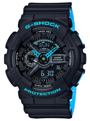 CASIO G-SHOCK นาฬิกาข้อมือ นาฬิกากันน้ำ นาฬิกาของแท้ ประกันศูนย์ CMG 1 ปี รุ่น GA-110LN-1A นาฬิกาสีดำ