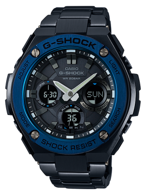 CASIO G-SHOCK นาฬิกาข้อมือ นาฬิกากันน้ำ นาฬิกาของแท้ ประกันศูนย์ CMG 1 ปี รุ่น GST-S110BD-1A2 นาฬิกาสีดำ