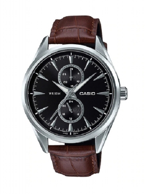 CASIO นาฬิกาคาสิโอ นาฬิกาข้อมือ นาฬิกากันน้ำ นาฬิกาของแท้ ประกันศูนย์ CMG 1 ปี รุ่น MTP-SW340L-1A นาฬิกาสีน้ำตาล