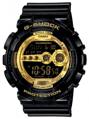 CASIO G-SHOCK นาฬิกาข้อมือ นาฬิกากันน้ำ นาฬิกาของแท้ ประกันศูนย์ CMG 1 ปี รุ่น GD-100GB-1A นาฬิกาสีดำ