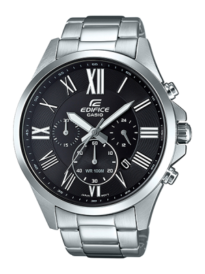 CASIO EDIFICE นาฬิกาข้อมือ นาฬิกากันน้ำ นาฬิกาของแท้ ประกันศูนย์ CMG 1 ปี รุ่น EFV-500D-1A นาฬิกาสีเงิน