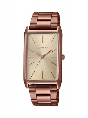 CASIO นาฬิกาคาสิโอ นาฬิกาข้อมือ นาฬิกากันน้ำ นาฬิกาของแท้ ประกันศูนย์ CMG 1 ปี รุ่น LTP-E156R-9A นาฬิกาสีน้ำตาล