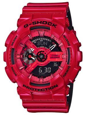 CASIO G-SHOCK นาฬิกาข้อมือ นาฬิกากันน้ำ นาฬิกาของแท้ ประกันศูนย์ CMG 1 ปี รุ่น GA-110LPA-4 นาฬิกาสีแดง