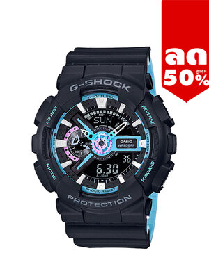 CASIO G-SHOCK นาฬิกาข้อมือ นาฬิกากันน้ำ นาฬิกาของแท้ ประกันศูนย์ CMG 1 ปี รุ่น GA-110PC-1A นาฬิกาสีดำ