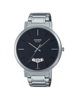 CASIO นาฬิกาคาสิโอ นาฬิกาข้อมือ นาฬิกากันน้ำ นาฬิกาของแท้ ประกันศูนย์ CMG 1 ปี รุ่น MTP-B100D-1E นาฬิกาสีดำ
