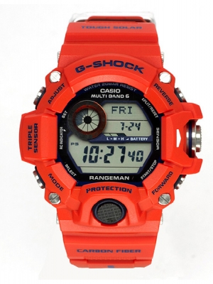 CASIO G-SHOCK นาฬิกาข้อมือ นาฬิกากันน้ำ นาฬิกาของแท้ ประกันศูนย์ CMG 1 ปี รุ่น GW-9400FBJ-4 นาฬิกาสีส้ม
